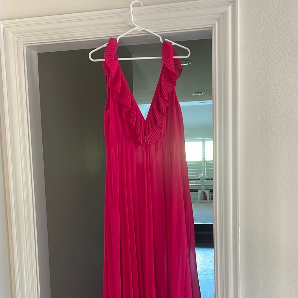 Zara Hot Pink Sheer Dress